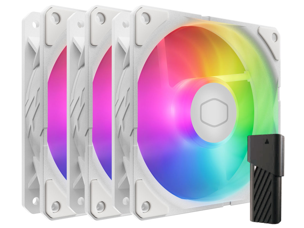 SickleFlow Edge 120 ARGB White Edition 3-Pack Fan Kit MFX-B2DW-253P2-R2 [�z���C�g] �̐��i�摜