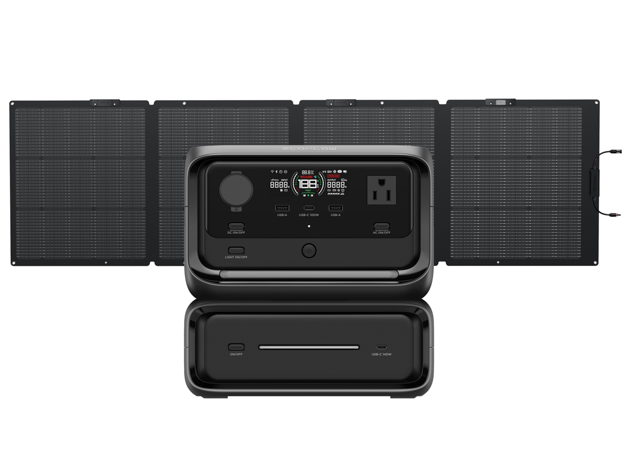 EcoFlow RIVER 3 Max+220W�Жʃ\�[���[�p�l��Gen2�Z�b�g