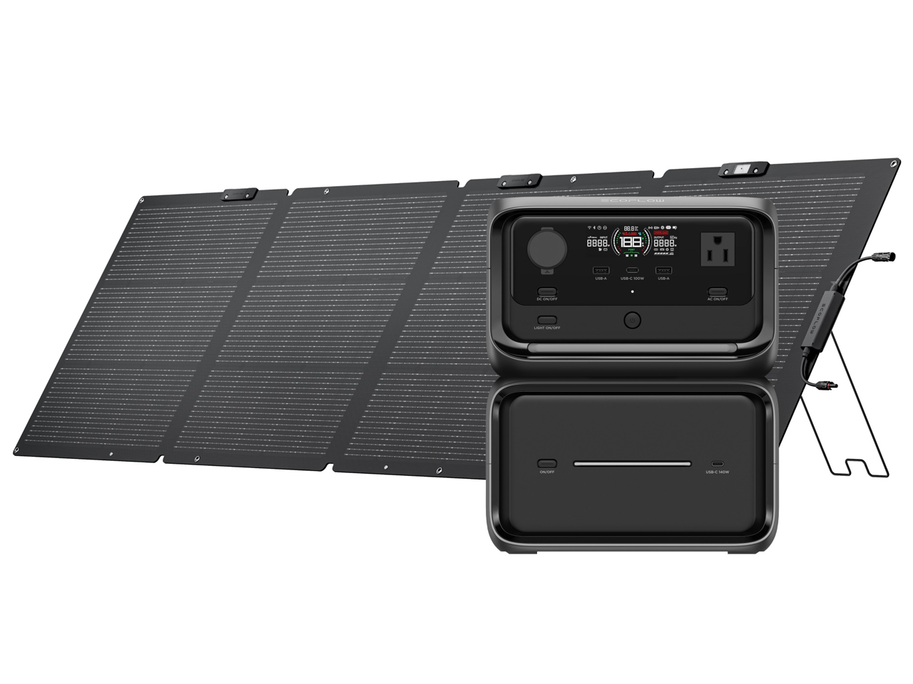 EcoFlow RIVER 3 Max Plus + 220W�Жʃ\�[���[�p�l��Gen2�Z�b�g