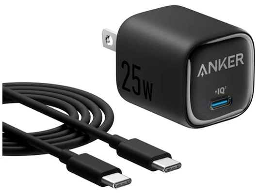 Anker Charger (25W) with USB-C & USB-C �P�[�u�� B2656111 [�u���b�N] �̐��i�摜
