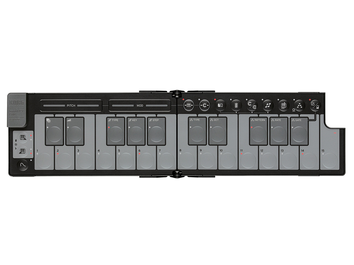 FOLDABLE MIDI KEYBOARD nanoKEY Fold BK [Black] �̐��i�摜