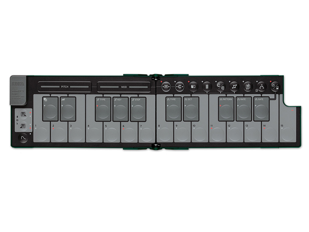 FOLDABLE MIDI KEYBOARD nanoKEY Fold AG [Alpine Green] �̐��i�摜