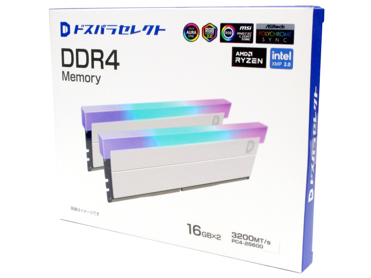 D4D3200-16G2A1-RGB-WH [DDR4 PC4-25600 16GB 2���g]