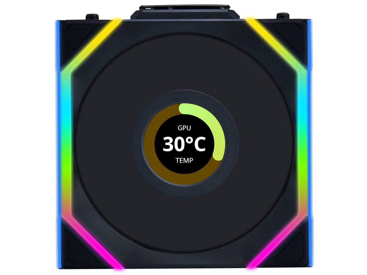 UNI FAN SL WIRELESS LCD120 BK Single Pack UF-SL120-LCD-WLS-1B [�u���b�N] �̐��i�摜