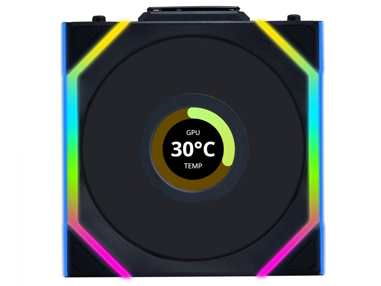 UNI FAN SL WIRELESS LCD120 REVERSE BLADE BK Single Pack UF-RS-SL120-LCD-WLS-1B [�u���b�N] �̐��i�摜