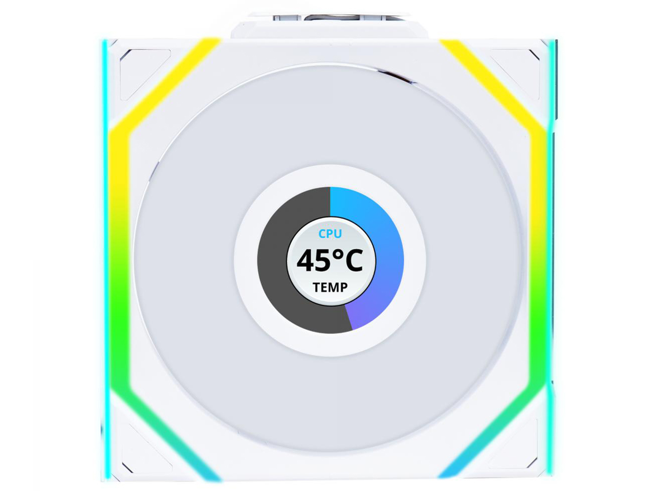 UNI FAN SL WIRELESS LCD120 REVERSE BLADE WT Single Pack UF-RS-SL120-LCD-WLS-1W [�z���C�g] �̐��i�摜