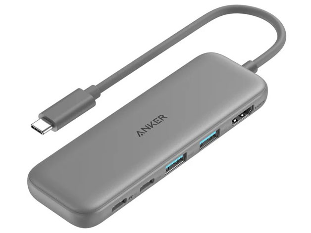 332 USB-C �n�u (5-in-1) A83550A1 [�O���[] �̐��i�摜