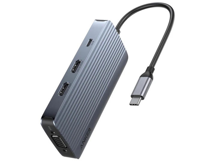 USB-C �n�u (8-in-1 Triple Display) A83790A1 [�O���[] �̐��i�摜