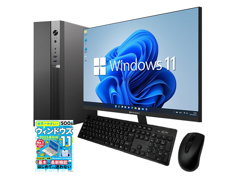 G-SLIM S2 Core i3 12100�ENVMe M.2 SSD 256GB�E8GB�������EWindows 11�E23.8�C���`���j�^�[�E���C�����X�L�[�{�[�h&�}�E�X�t�� �̐��i�摜