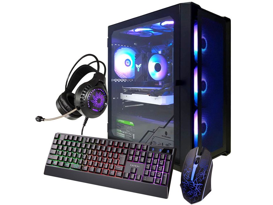 �� BKM Ryzen 7 5700X�ERTX 4060�ENVMe M.2 SSD 500GB�E16GB�������EWindows 11�E�Q�[�~���O�L�[�{�[�h&�}�E�X�E�Q�[�~���O�w�b�h�Z�b�g�t�� [�u���b�N] �̐��i�摜