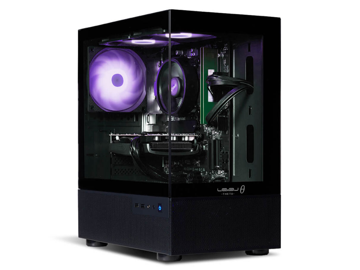 LEVEL�� Ryzen 7 7700�ERTX 4060Ti�E16GB�������E500GB NVMe M.2 SSD�ELEVEL-M2A6-R77-STX [�p�X�e�� ���C���b�N/�u���b�N] �̐��i�摜