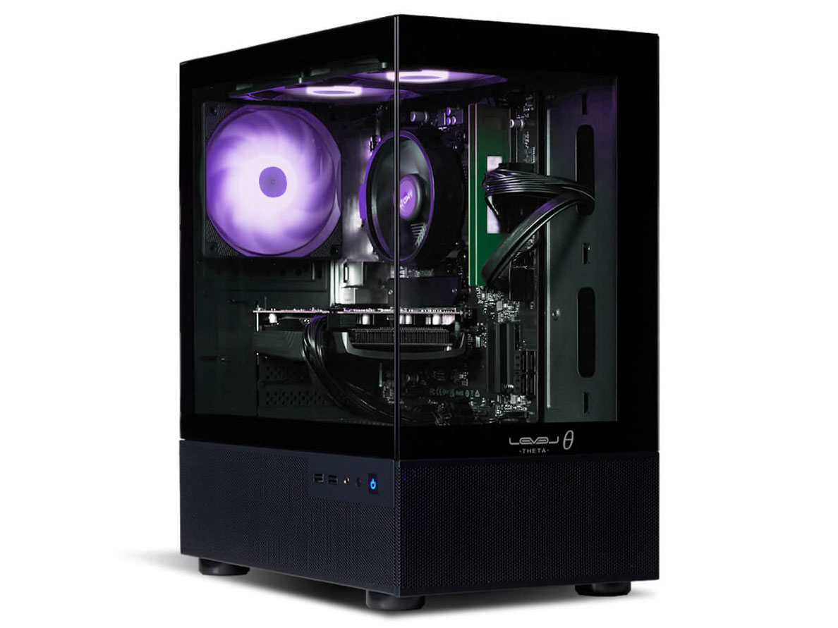 LEVEL�� Ryzen 5 7500F�ERX 6600�E16GB�������E500GB NVMe M.2 SSD�ELEVEL-M2A6-R75F-DPX [�p�X�e�� ���C���b�N/�u���b�N] �̐��i�摜