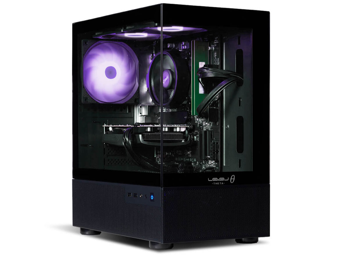 LEVEL�� Core i5 12400F�ERX 6600�E16GB�������E500GB NVMe M.2 SSD�ELEVEL-M27M-124F-DPX [�p�X�e�� ���C���b�N/�u���b�N] �̐��i�摜