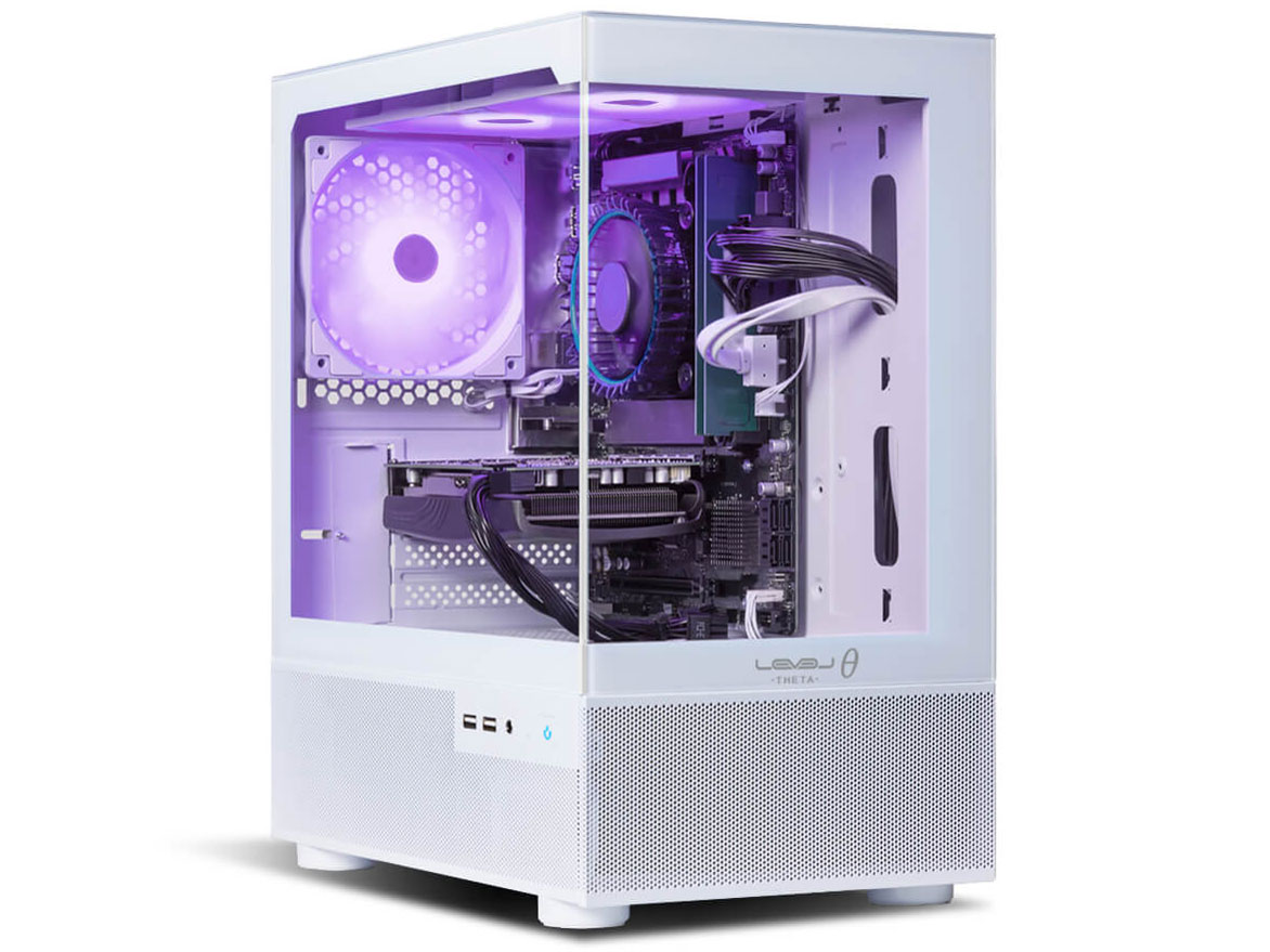 LEVEL�� Ryzen 5 4500�ERTX 4060Ti�E16GB�������E500GB NVMe M.2 SSD�ELEVEL-M2P5-R45-STX [�p�X�e�� ���C���b�N/�z���C�g] �̐��i�摜