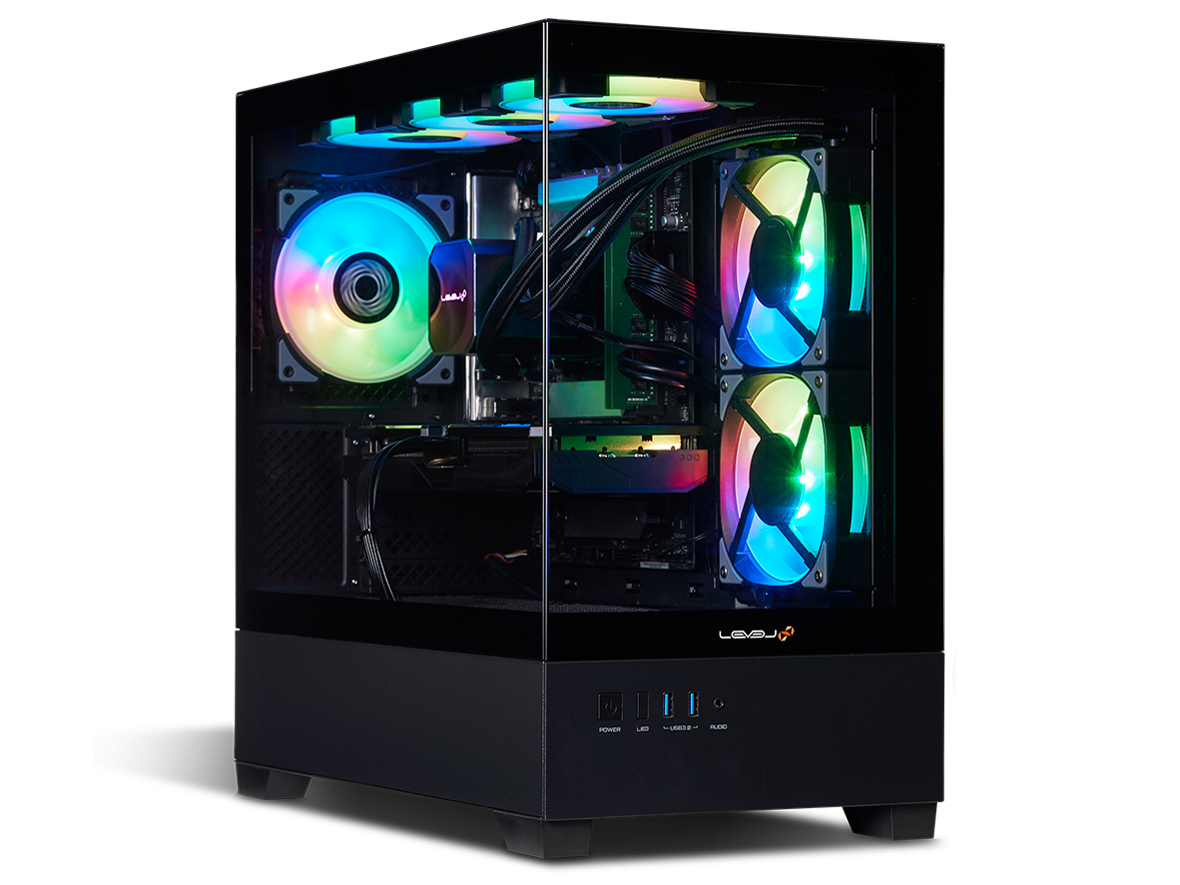 LEVEL�� Ryzen 7 9800X3D�ERX 6600�E16GB�������E1TB NVMe M.2 SSD�ELEVEL-M5A6-LCR98D-DPX [RGB Build] �̐��i�摜
