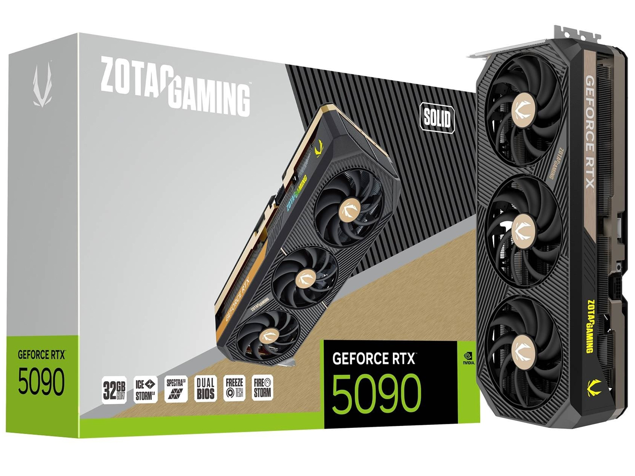ZOTAC GAMING GeForce RTX 5090 SOLID ZT-B50900D-10P [PCIExp 32GB] �̐��i�摜