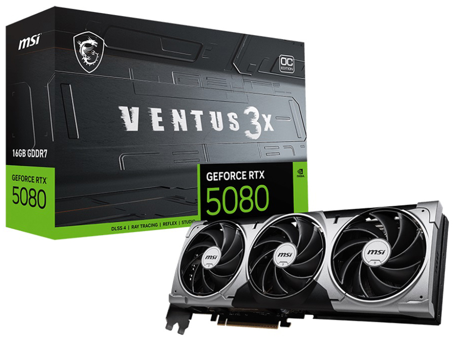 GeForce RTX 5080 16G VENTUS 3X OC [PCIExp 16GB] �̐��i�摜