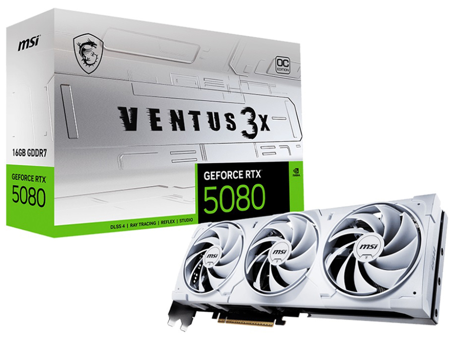 GeForce RTX 5080 16G VENTUS 3X OC WHITE [PCIExp 16GB] �̐��i�摜