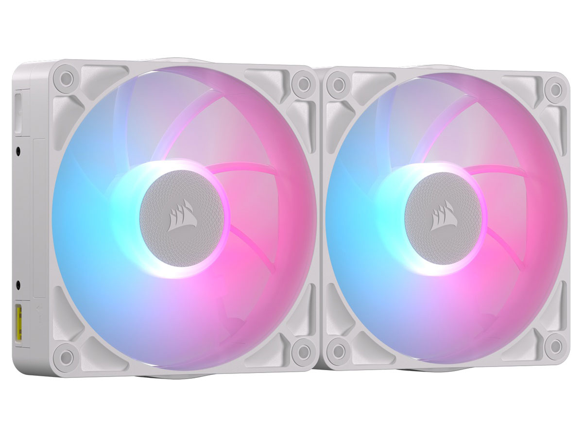 iCUE LINK RX140 MAX RGB WHITE Dual Fans Starter Kit CO-9051040-WW [�z���C�g] �̐��i�摜