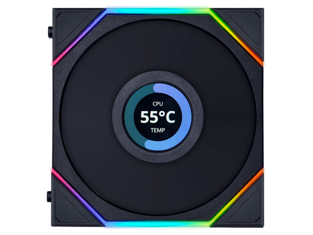 UNI FAN TL 120 LCD WIRELESS BK Single Pack UF-TL120-LCD-WLS-1B [�u���b�N] �̐��i�摜