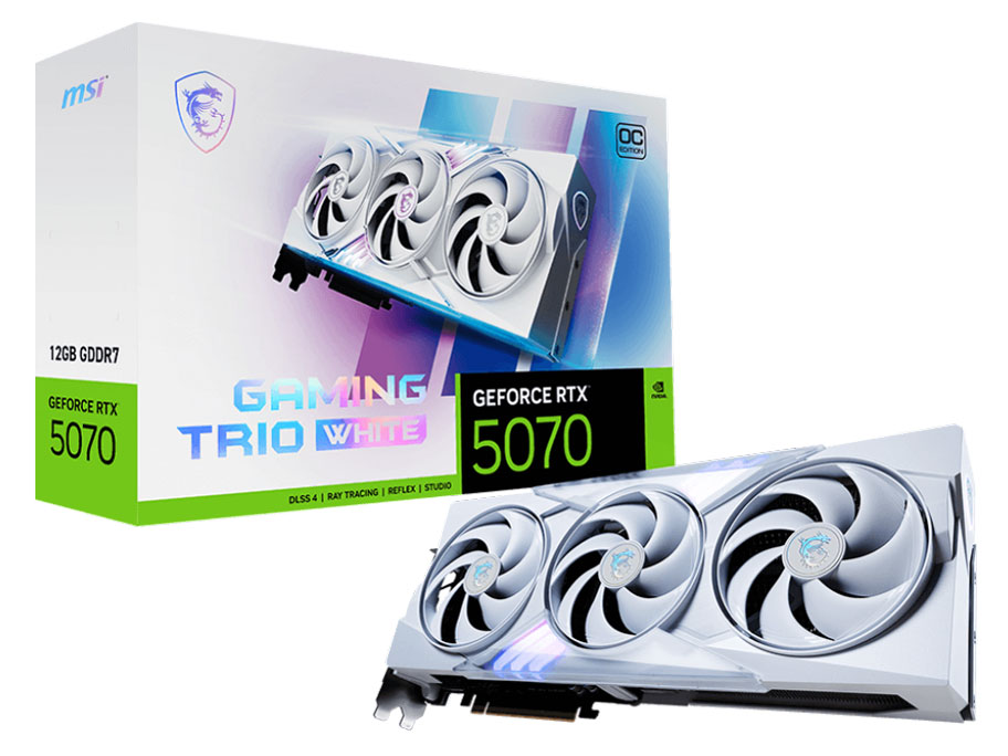 GeForce RTX 5070 12G GAMING TRIO OC WHITE [PCIExp 12GB] �̐��i�摜