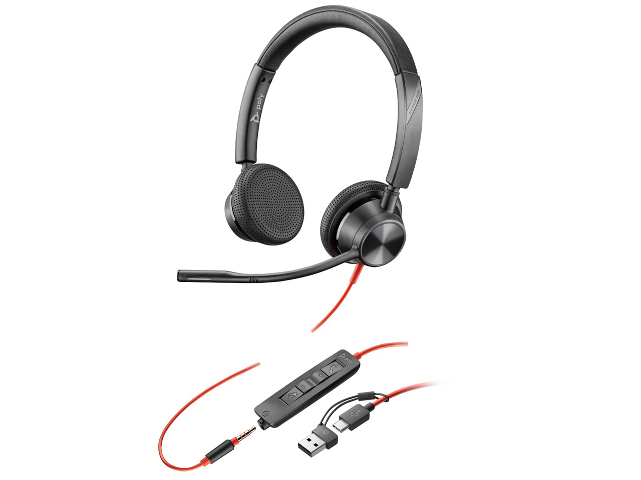 Blackwire 3325 USB-C +C/A 8X221AA [�u���b�N] �̐��i�摜