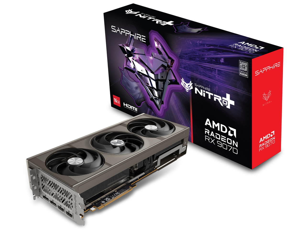 SAPPHIRE NITRO+ Radeon RX 9070 GAMING OC 16GB GDDR6 [PCIExp 16GB] �̐��i�摜