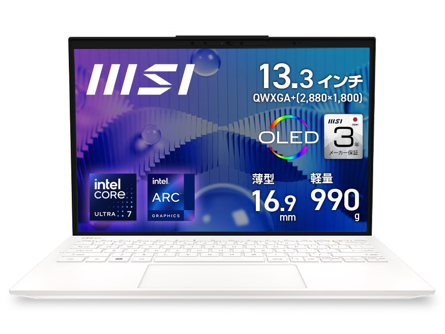 Prestige-13-AI-Evo-A1MG-0451JP Windows 11 Pro�ECore Ultra 7 155H�E32GB�������ESSD 1TB�E13.3�C���`�EQWXGA+���ڃ��f�� [�}�b�g�z���C�g] �̐��i�摜