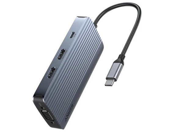 USB-C �n�u (8-in-1. Triple Display) A83790A2 [�O���[] �̐��i�摜