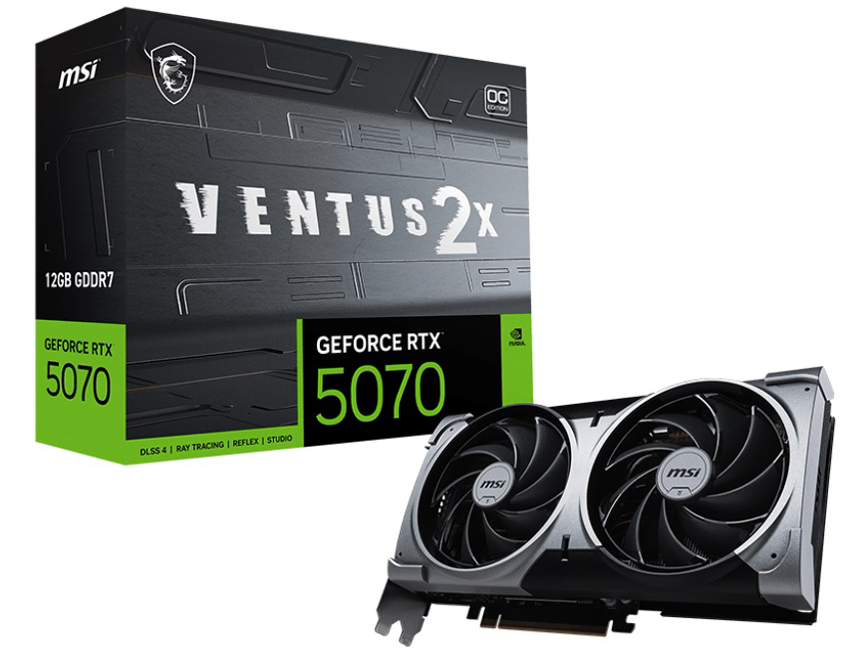 GeForce RTX 5070 12G VENTUS 2X OC/NV [PCIExp 12GB] �̐��i�摜