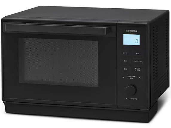 【未使用品】アイリスオーヤマ PMO-F2404-B スチームオーブンレンジ スチームオーブンレンジ 24L 角皿式 PMO-F2404-B 自動メニュー26