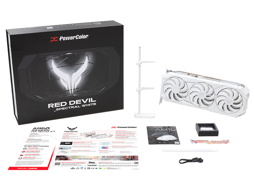 PowerColor Red Devil Spectral White AMD Radeon RX 9070 XT 16GB GDDR6 RX9070XT 16G-E/OC/WHITE [PCIExp 16GB]