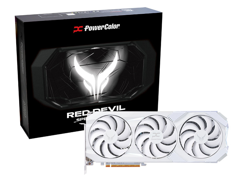 PowerColor Red Devil Spectral White AMD Radeon RX 9070 XT 16GB GDDR6 RX9070XT 16G-E/OC/WHITE [PCIExp 16GB] �̐��i�摜