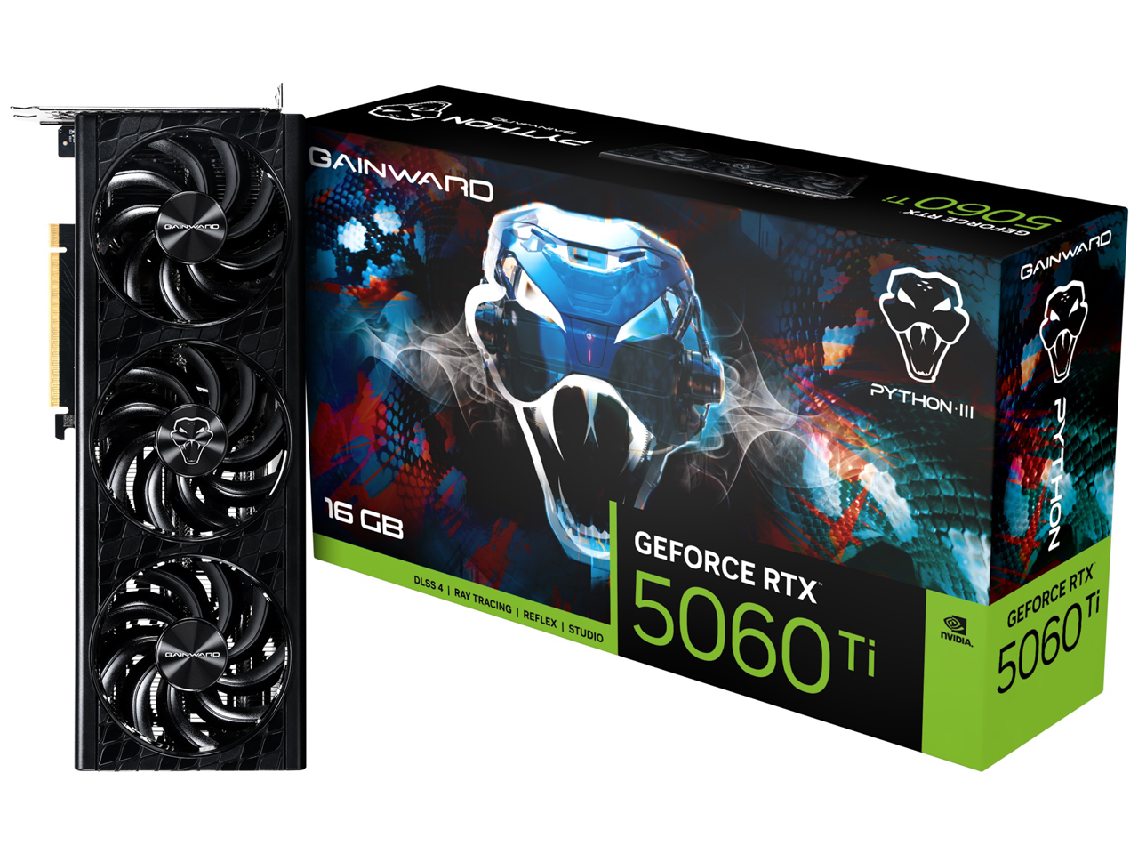 GeForce RTX 5060 Ti PYTHON III 16GB NE7506T019T1-GB2061T [PCIExp 16GB] �̐��i�摜