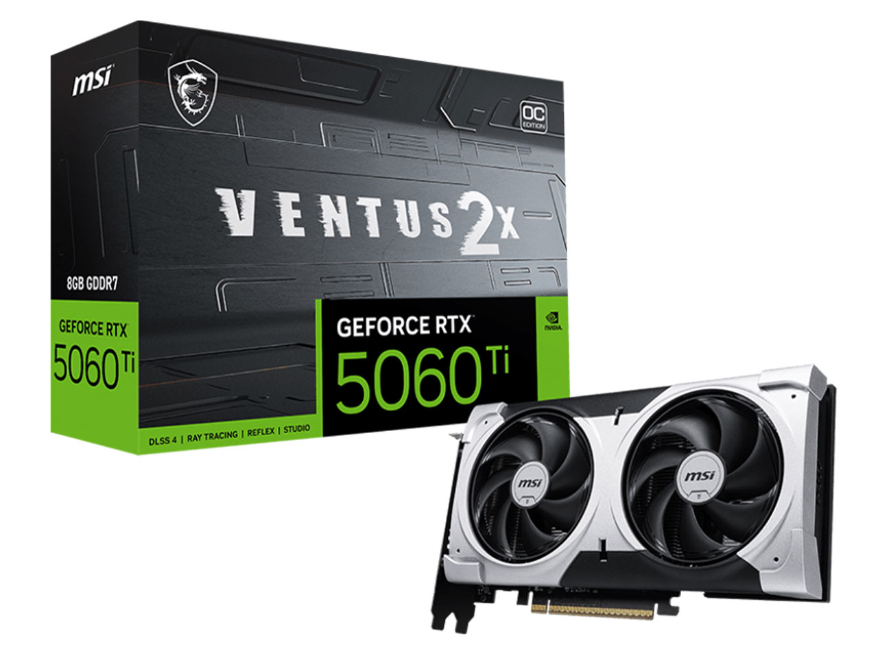 GeForce RTX 5060 Ti 8G VENTUS 2X OC PLUS [PCIExp 8GB] �̐��i�摜