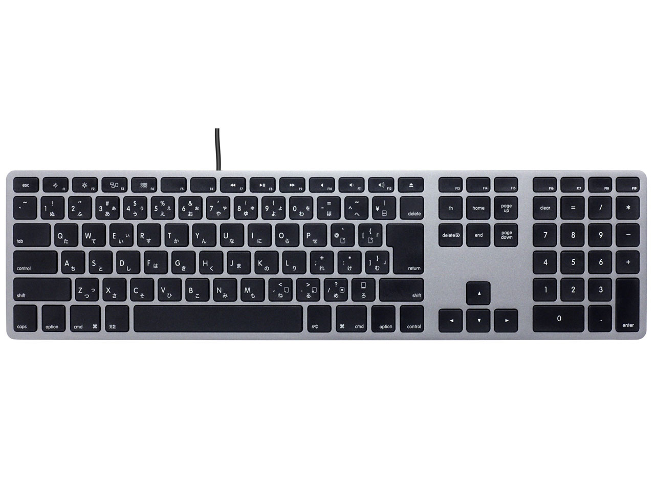 Matias Wired Aluminum keyboard for Mac FK318B-JP [Space Gray] �̐��i�摜