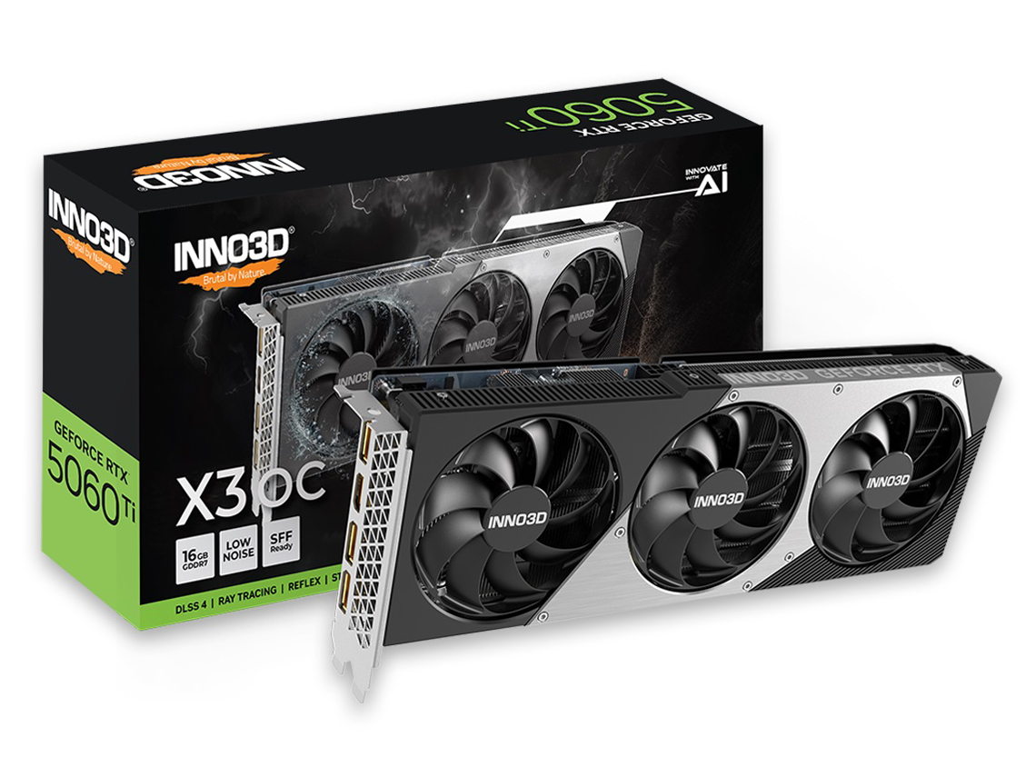 GeForce RTX 5060 Ti 16GB X3 OC GD5060T-16GERX3OC [PCIExp 16GB] �̐��i�摜