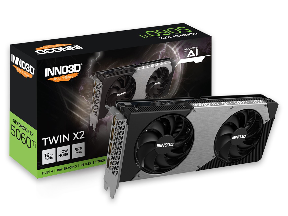 GeForce RTX 5060 Ti 16GB TWIN X2 GD5060T-16GERX2 [PCIExp 16GB] �̐��i�摜