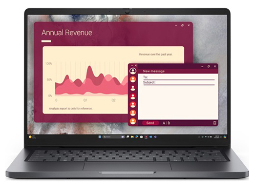 Dell Pro 14 Core 3 100U�E8GB�������E256GB SSD�EWindows 11 Pro���ڃ��f��(PC14250) [�}�O�l�^�C�g] �̐��i�摜