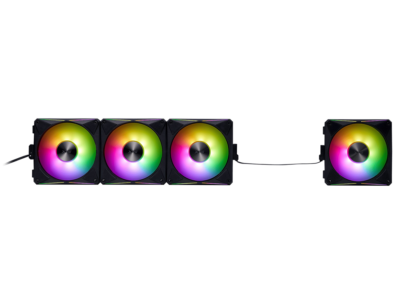 XPG HURRICANE MAG 120 ARGB PWM HURRICANEMAG120ARGBPWM4C-BKCWW [Black] �̐��i�摜