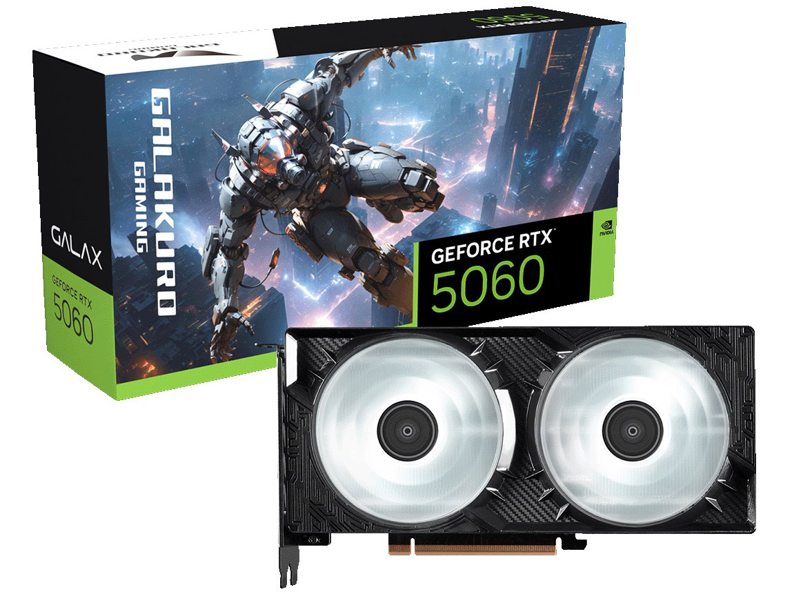 GALAKURO GAMING GG-RTX5060-E8GB/LE/DF [PCIExp 8GB] �̐��i�摜