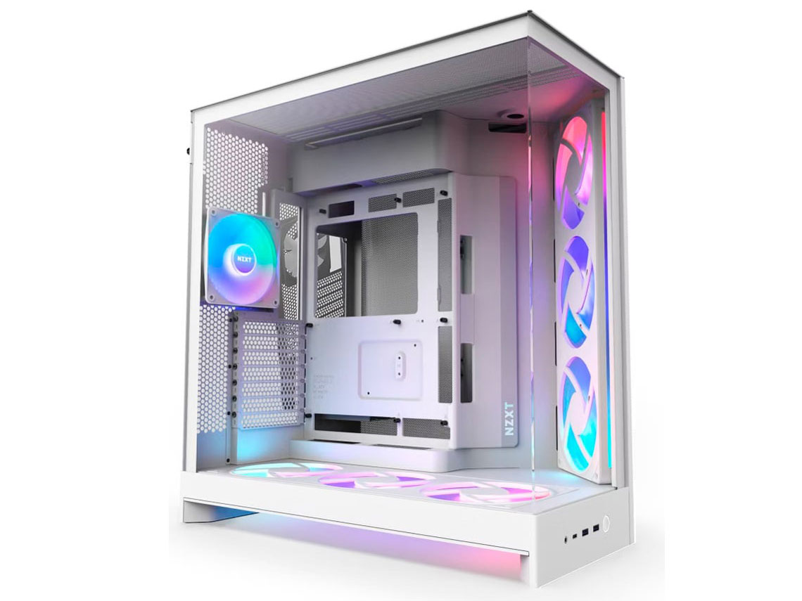PCケース(自作PC用) NZXT H9 Flow [White] CM-H91FW-01 Amazon | NZXT H9 Flow 2層構造ミドルタワーPCケース [White] CM