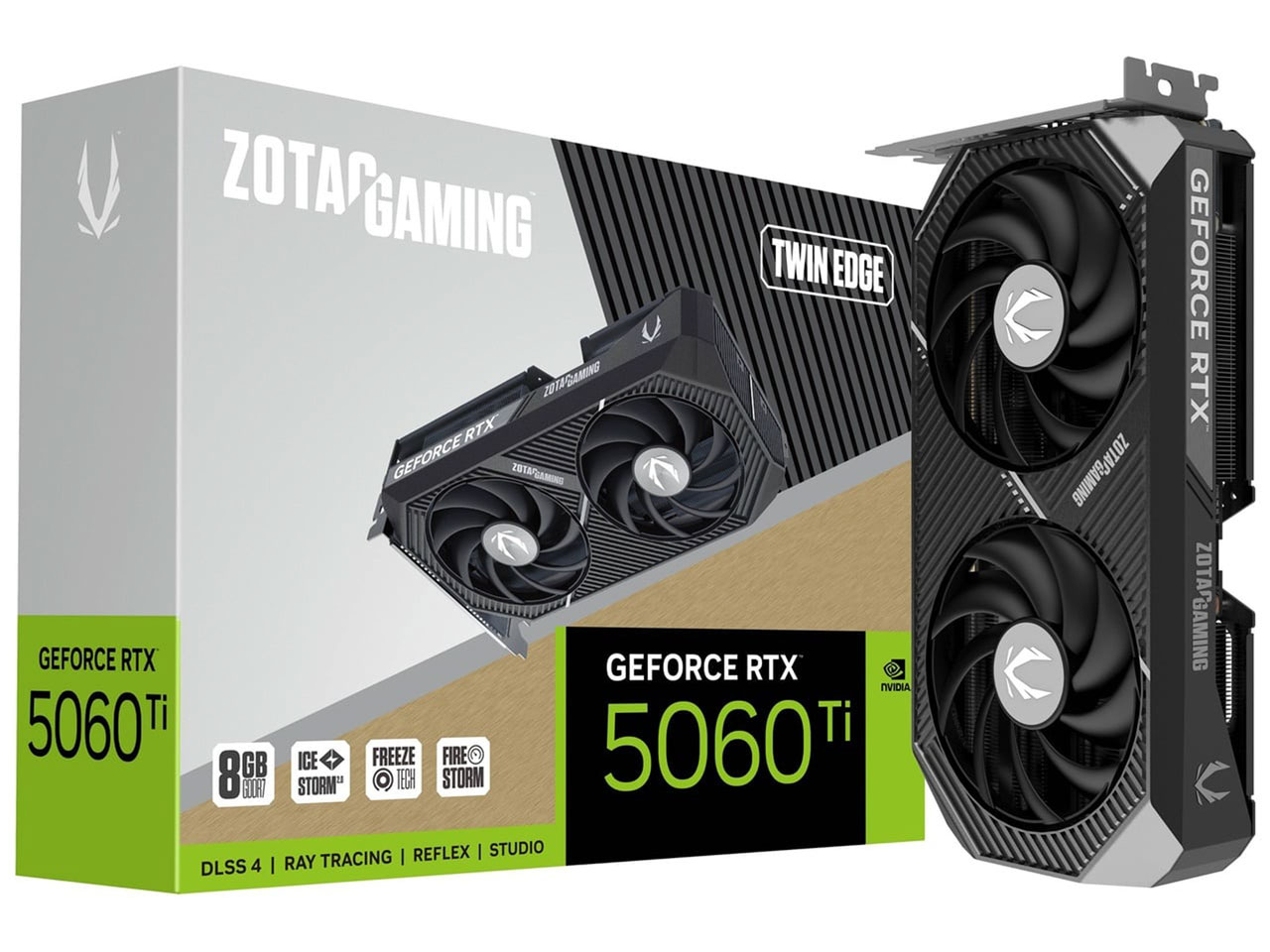 ZOTAC GAMING GeForce RTX 5060 Ti 8GB Twin Edge ZT-B50610E-10M [PCIExp 8GB] �̐��i�摜