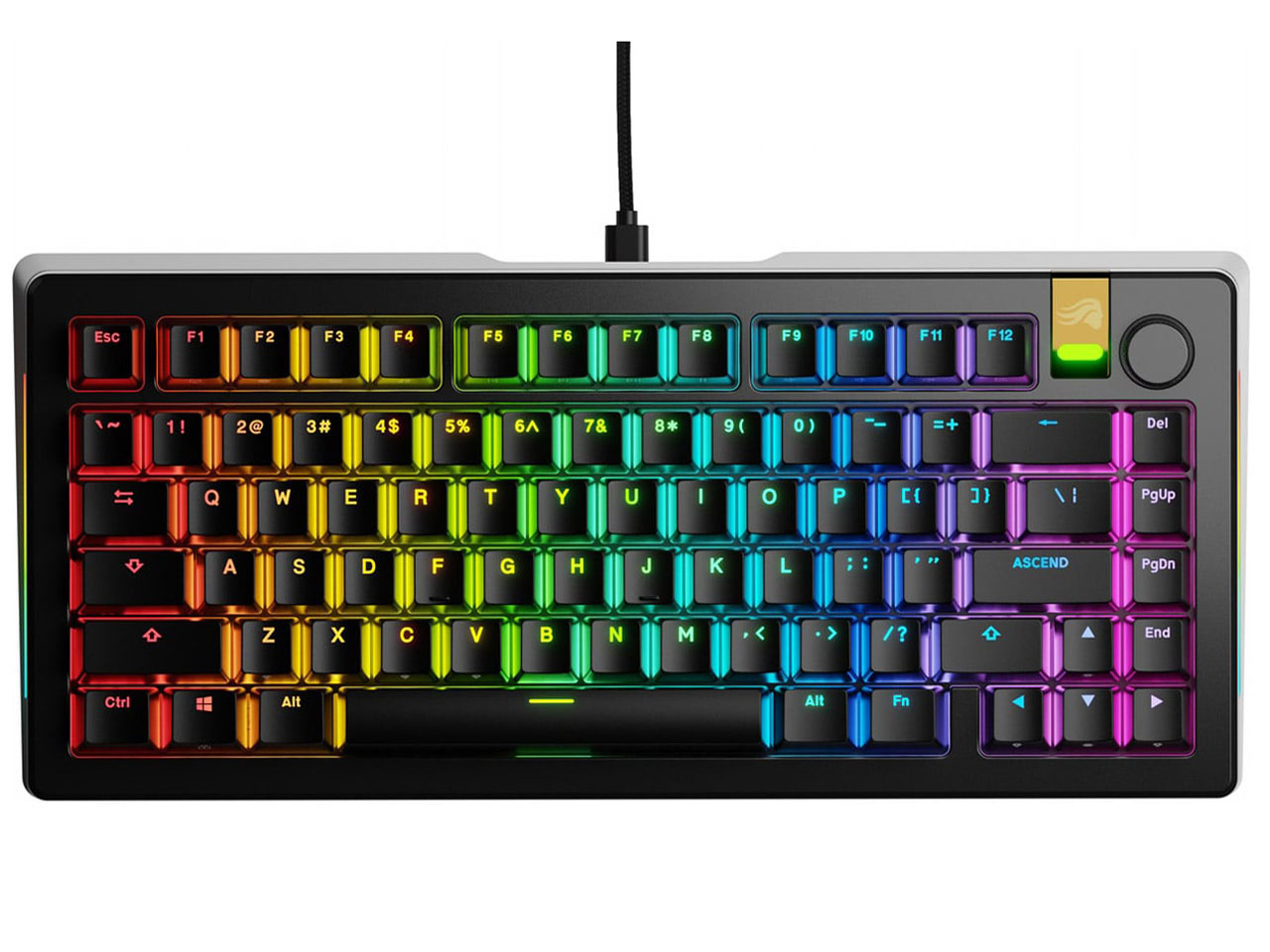 Glorious GMMK 3 PRO HE 75% Prebuilt Wired Black US GLO-KB-GMMK3-PRO-75-PB-HE-W-BLK-US [�u���b�N] �̐��i�摜