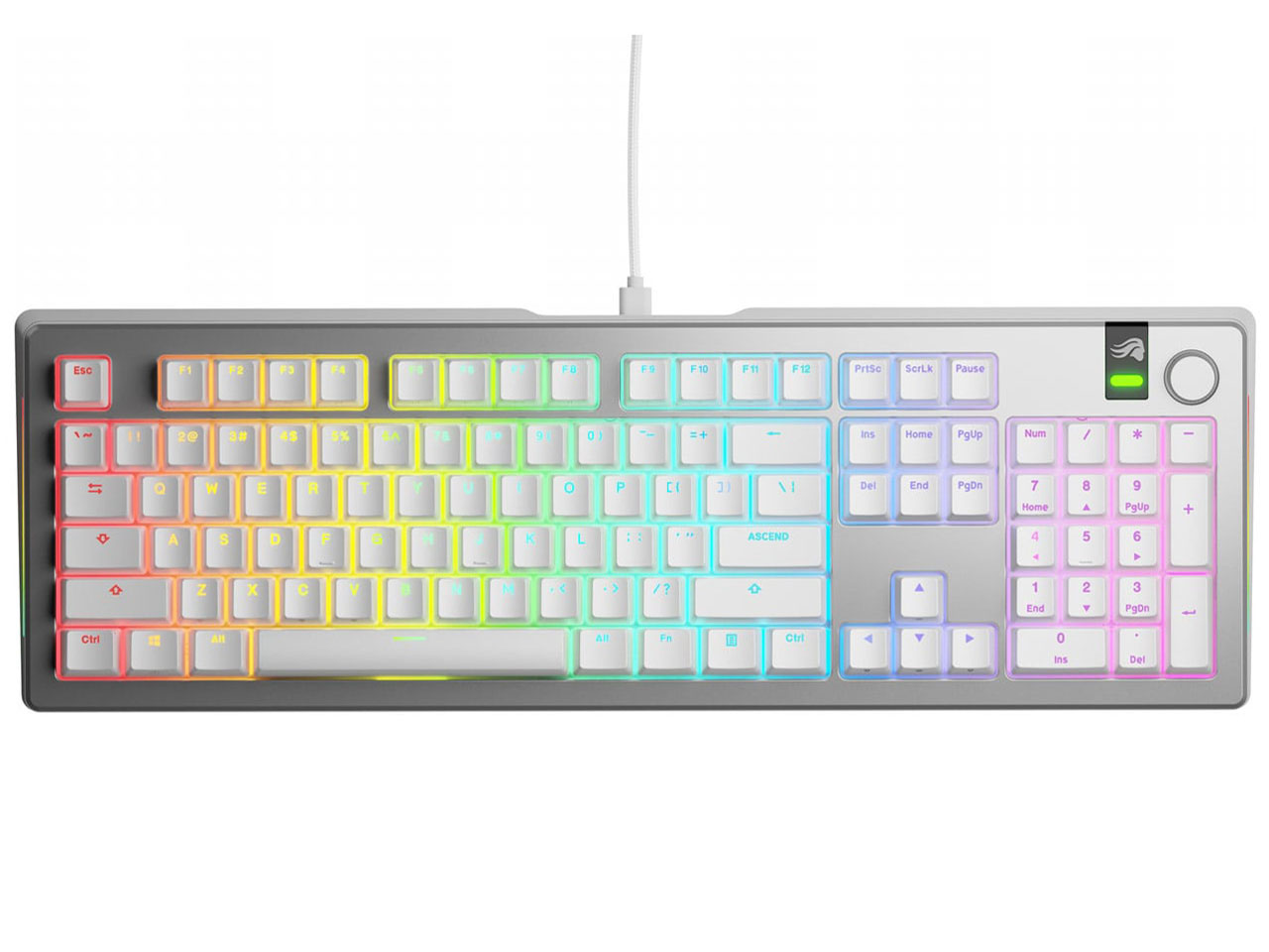 Glorious GMMK 3 PRO 100% Prebuilt Wired Silver US GLO-KB-GMMK3-PRO-100-PB-FOX-W-SIL-US [�V���o�[] �̐��i�摜