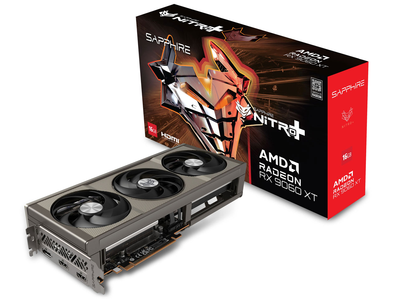 SAPPHIRE NITRO+ Radeon RX 9060 XT GAMING OC 16GB [PCIExp 16GB] �̐��i�摜