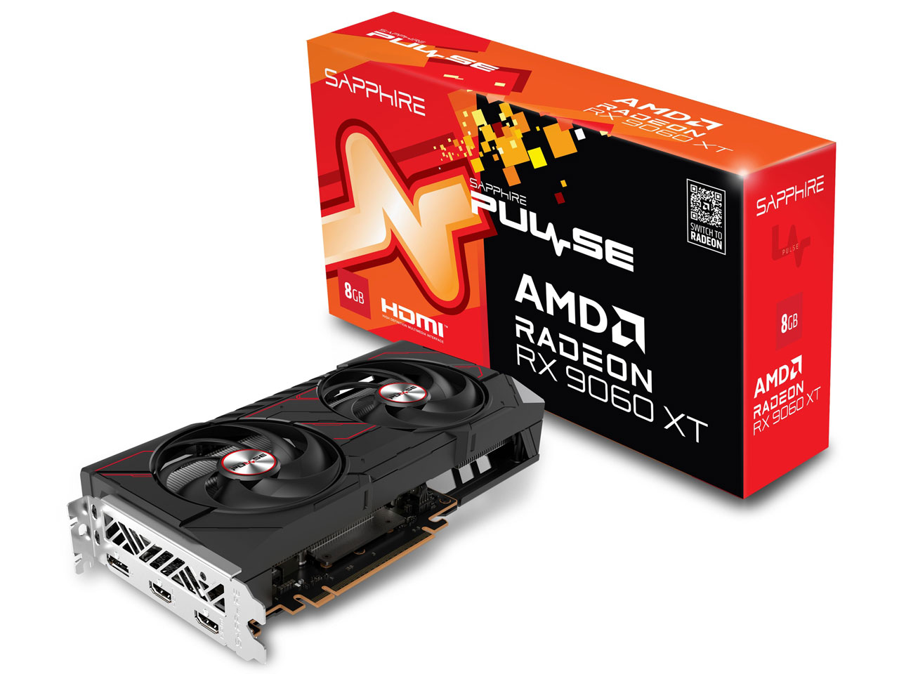 SAPPHIRE PULSE Radeon RX 9060 XT GAMING OC 8GB [PCIExp 8GB] �̐��i�摜