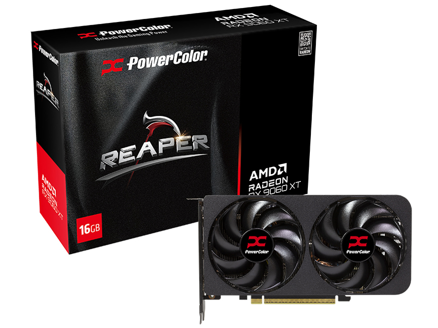 PowerColor Reaper AMD Radeon RX 9060 XT 16GB GDDR6 RX9060XT 16G-A [PCIExp 16GB] �̐��i�摜