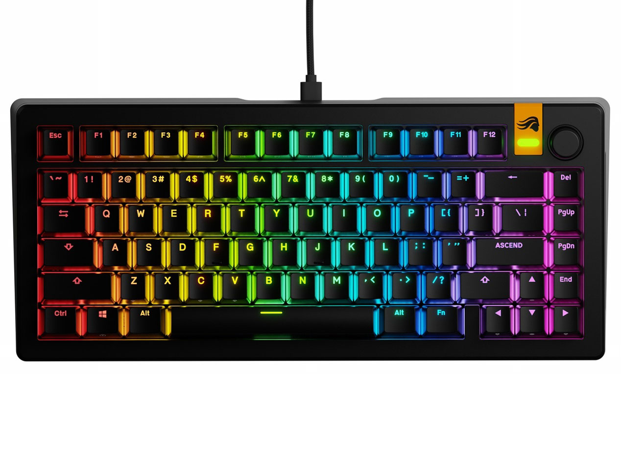 Glorious GMMK 3 HE 75% Prebuilt Wired Black US GLO-KB-GMMK3-75-PB-HE-W-BLK-US [�u���b�N] �̐��i�摜