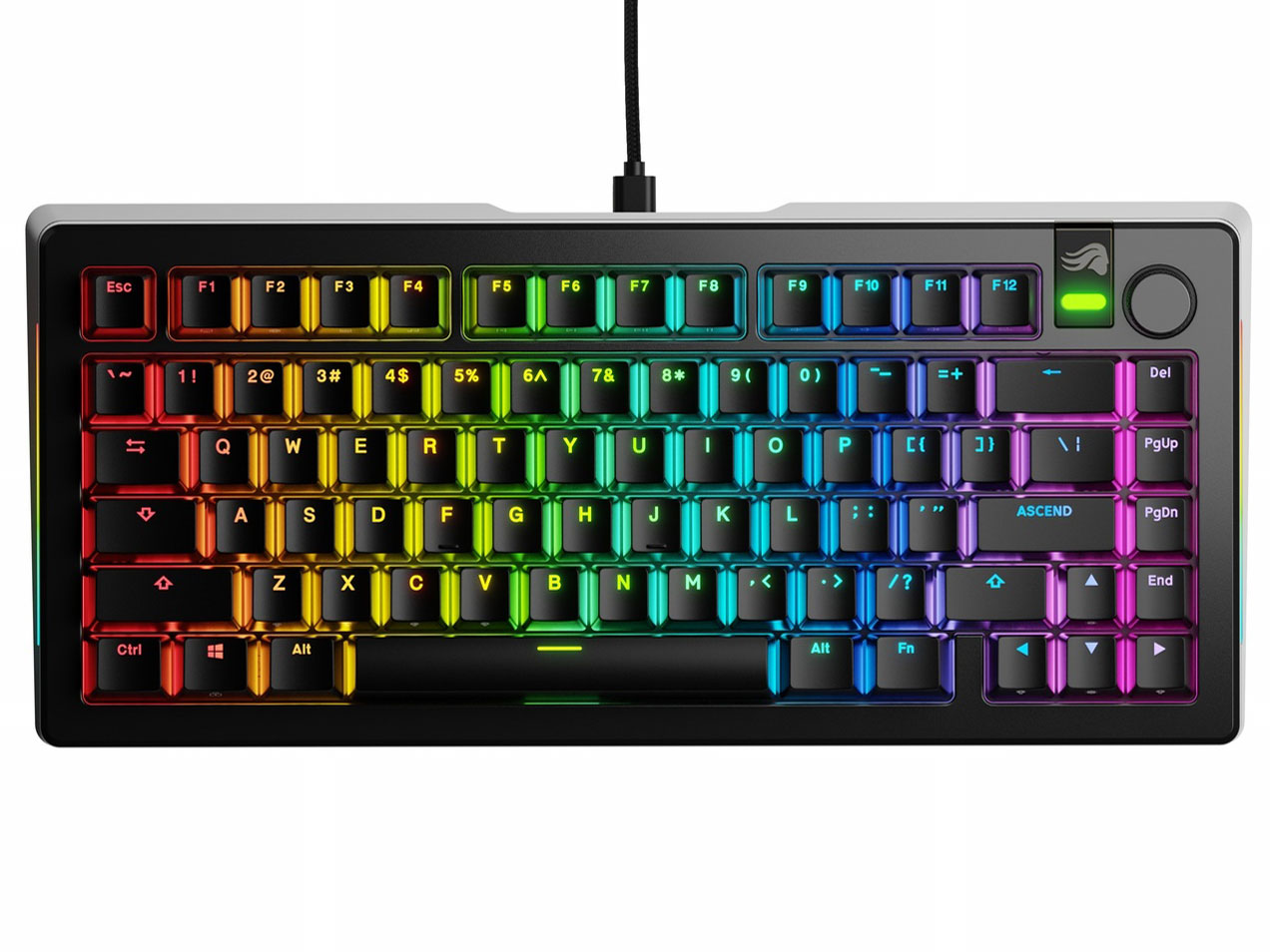 Glorious GMMK 3 PRO 75% Prebuilt Wired Black US GLO-KB-GMMK3-PRO-75-PB-FOX-W-BLK-US [�u���b�N] �̐��i�摜
